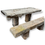 Thumbnail: Rectangular Limestone Table with 2 Benches