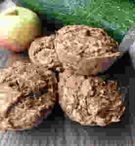 Muffins med squash og æble