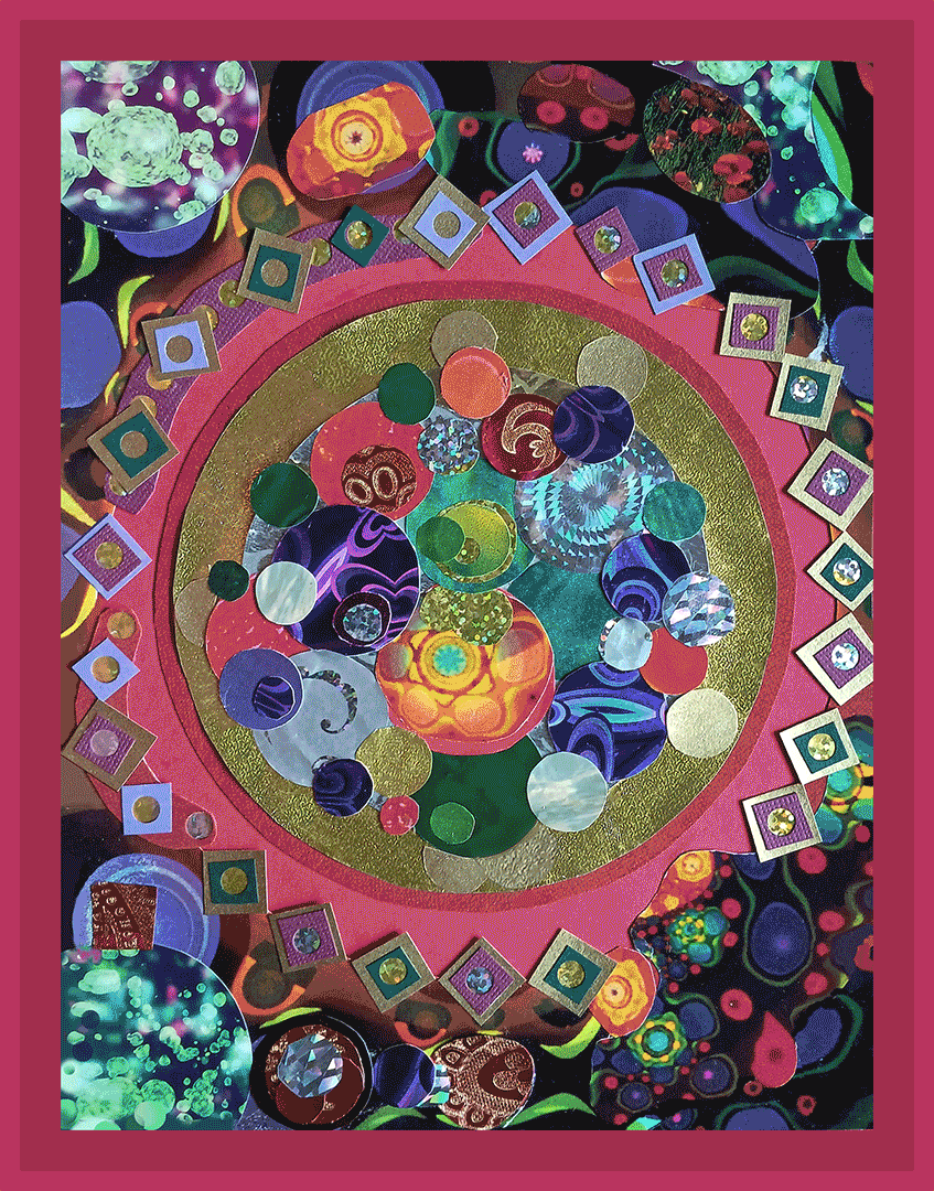A spinning bubble made up of small, multicolored bubbles, floating in space.  Click the second picture below for the story.