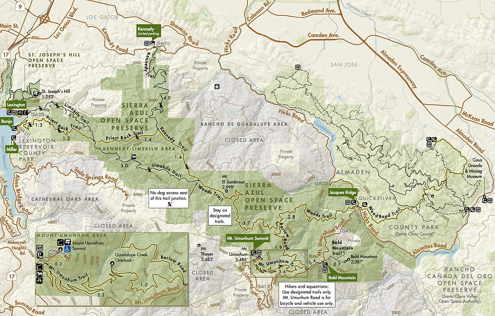Sierra Azul Open Space Map