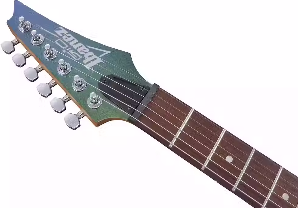 Miniature : GUITARE ELECTRIQUE IBANEZ GRG121SP GREEN YELLOW CHAMELEON YELLOW