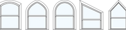 SASH WINDOWS ARCH GOTHIC SHAPE