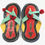 Thumbnail: Men's Leather Sandal (Red & Aqua)