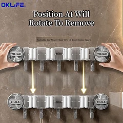 Multifunctional Suction Cup Organizer and Broom Hanger alternate view