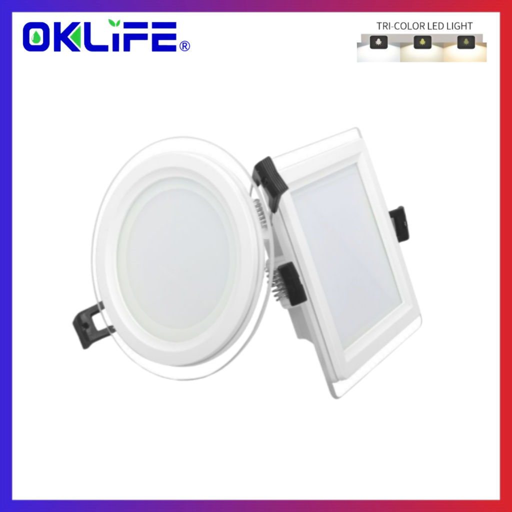 [OKLIFE®]6w/9w/12w/18w Round/Square LED Glass Downlight