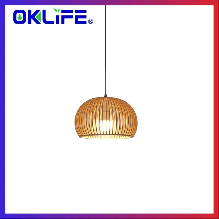Semicircular Bamboo Pendant Lamp