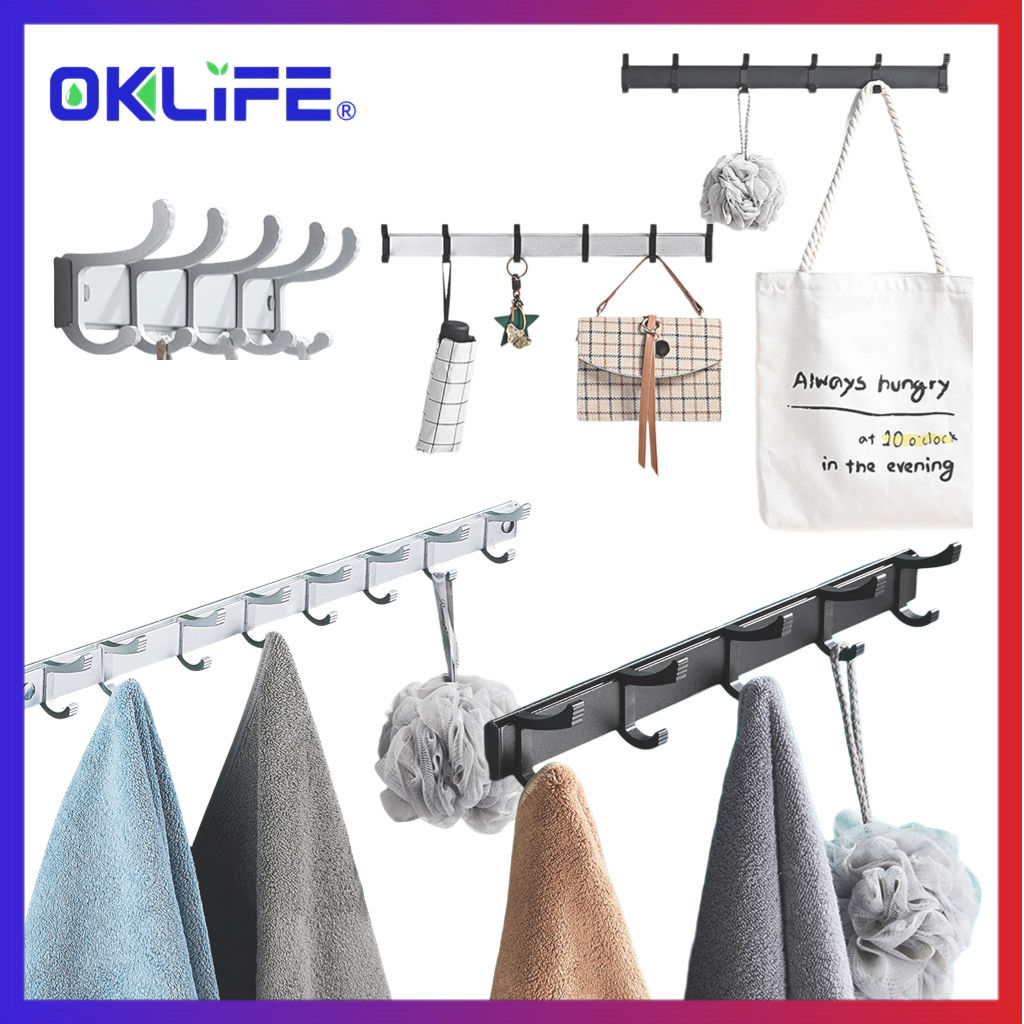 [OKLIFE®]Aluminum Adjustable Hook Bathroom Door Hanger
