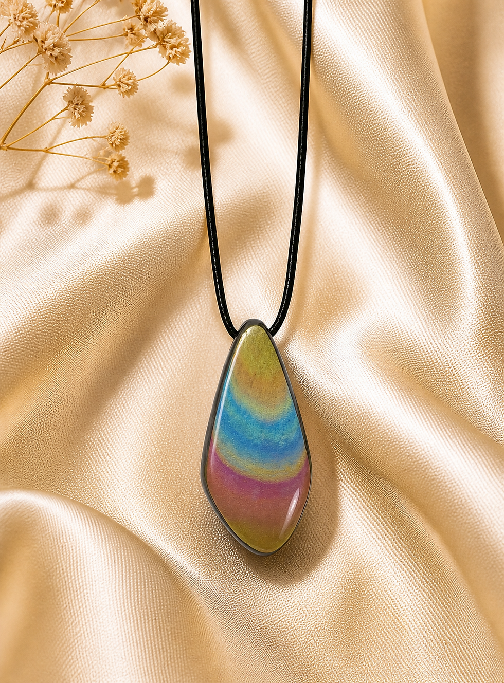 Miniature : Pendentif obsidienne oeil céleste suprême