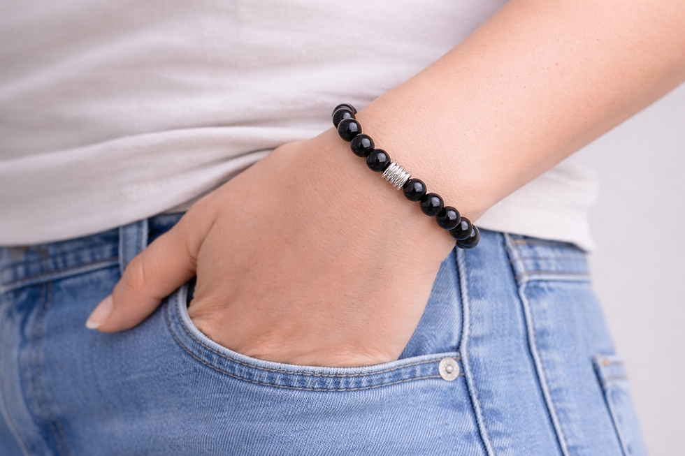 Miniature : Bracelet Obsidienne Œil Céleste – Pierre de Protection