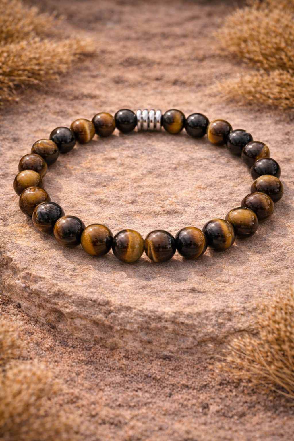 Bracelet Œil de Tigre Naturel 8 mm – Pierre de Protection