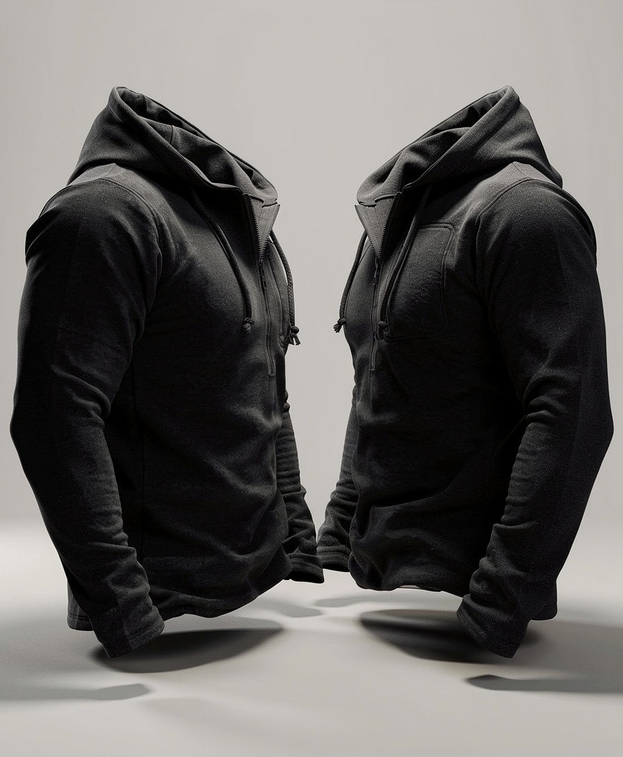 Thumbnail: Beotyshow Mens Tactical Fleece Jacket Half Zip Hooded Jackets Military Pullover 