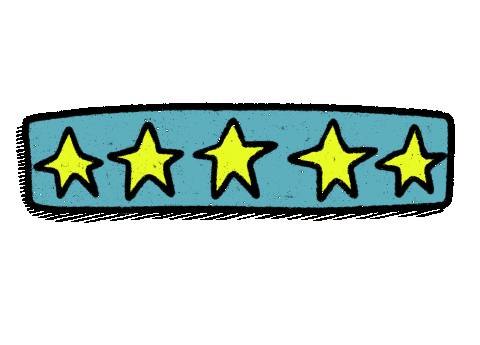 jiggly gif of a 5 star rating