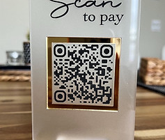 laser engraved QR Code product by pro signs