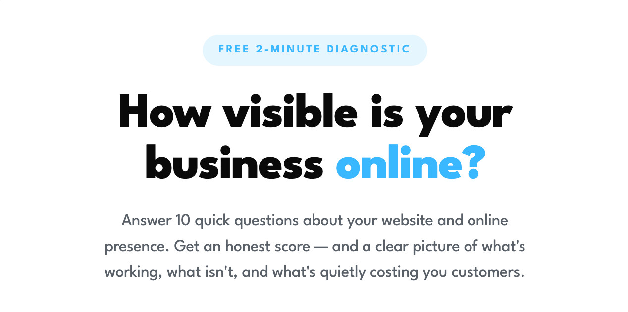 Visible Check How Visible Is Your Website? Check Now. | Walt & Gordon Website Design