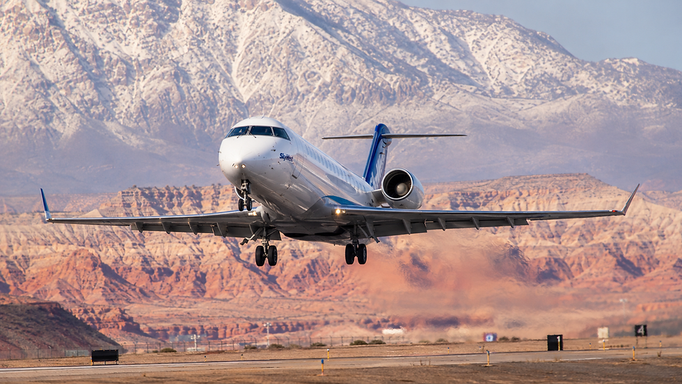 plane taking off of runway