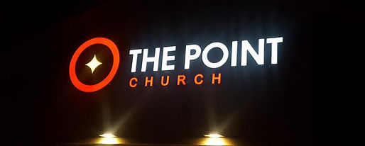 Illuminated channel letter sign installed on church storefront in Orem, UT