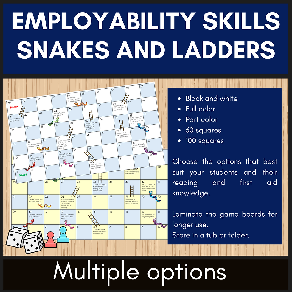 Thumbnail: Employability skills snakes and ladders game