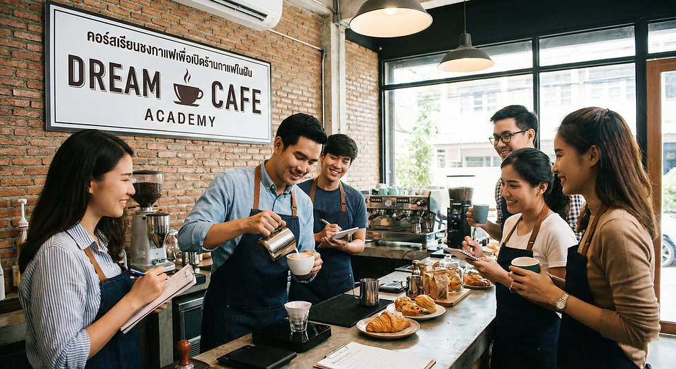 การเรียนชงกาแฟ เพื่อเปิดร้านกาแฟ