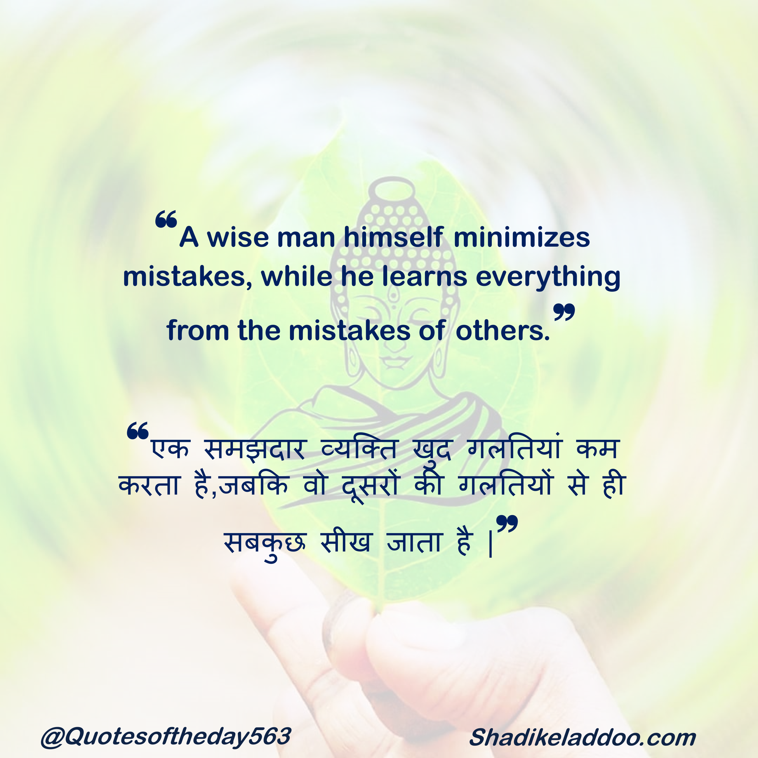 A wise man himself minimizes mistakes, while he learns everything from the mistakes of others. content media