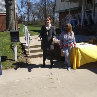 Councilperson Barb Warwick (second from right) addressed those gathered at the ribbon-cutting.