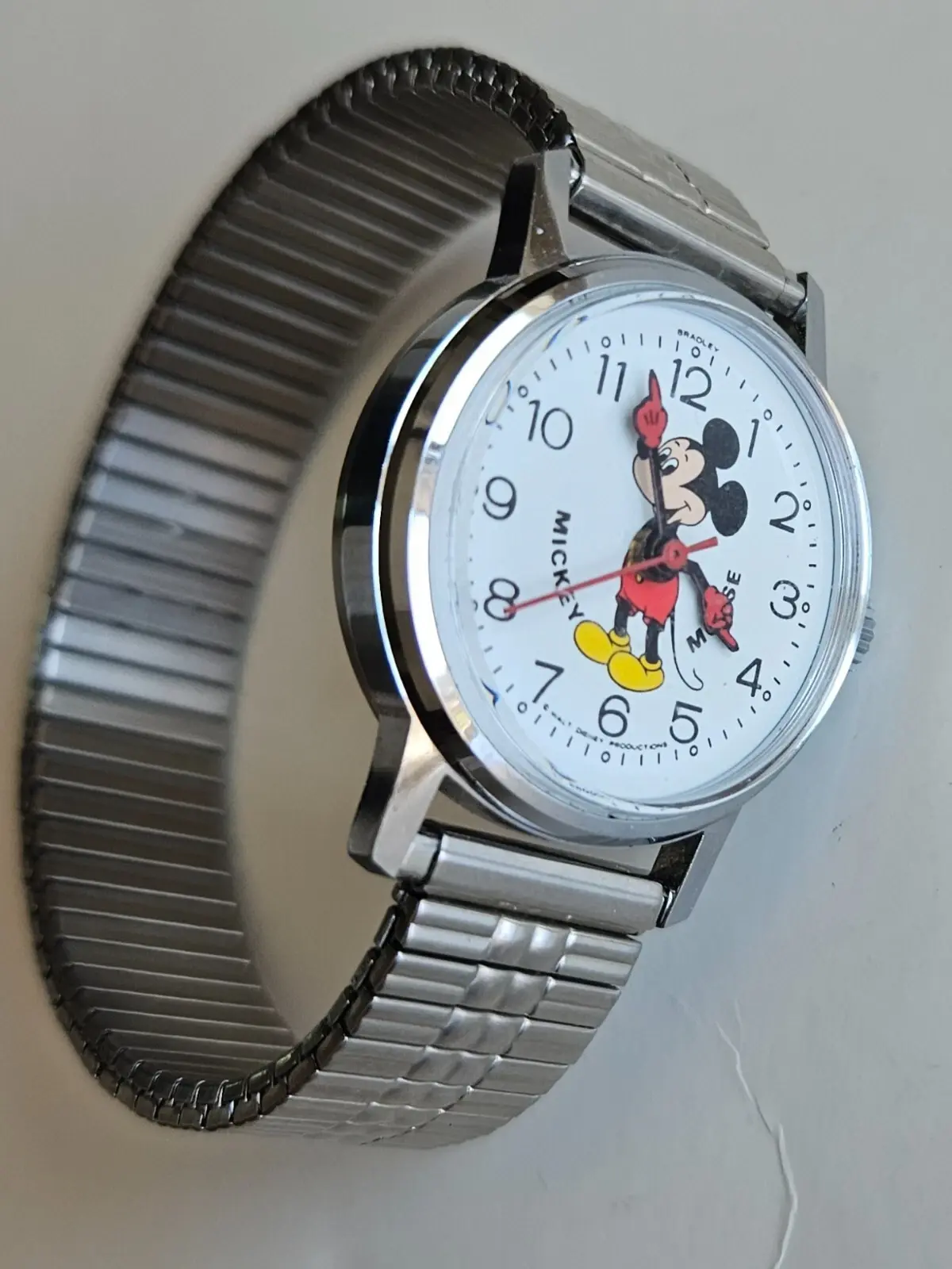 Vintage - BRADLEY TIME Division MICKEY MOUSE MECHANICAL WALT DISNEY WATCH
