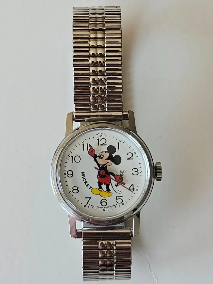 Thumbnail: Vintage - BRADLEY TIME Division MICKEY MOUSE MECHANICAL WALT DISNEY WATCH