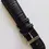 Thumbnail: 22mm - Black Bamboo Pattern Leather Watch Band - ( Sliver Buckle / w pins )