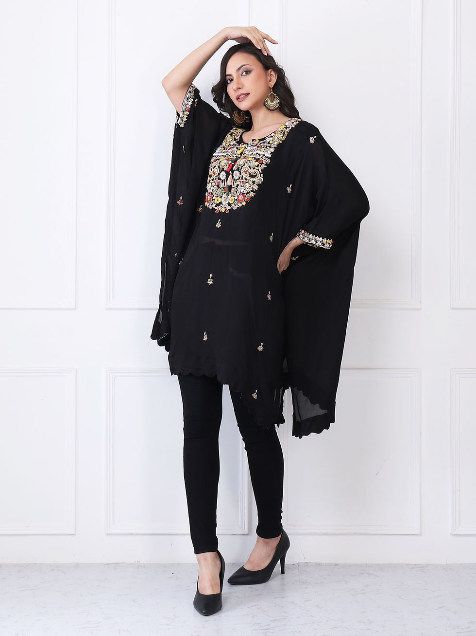 Thumbnail: Black Embroided Kaftan