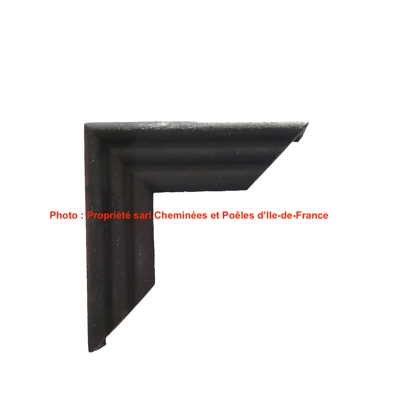 Equerre Haute Gauche Noire Pour Vitre Percée - 1000 3354