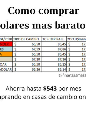 Como comprar Dolares mas baratos?