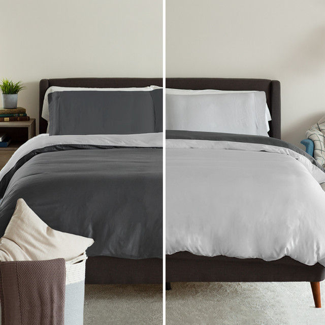 Thumbnail: Harbor Grey/Onyx Duvet Covers