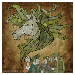 HORSE TRADERS-doodscapes-manishrangnekar-artforsale-onlinesale-embeedisplayart1-mumba-indi