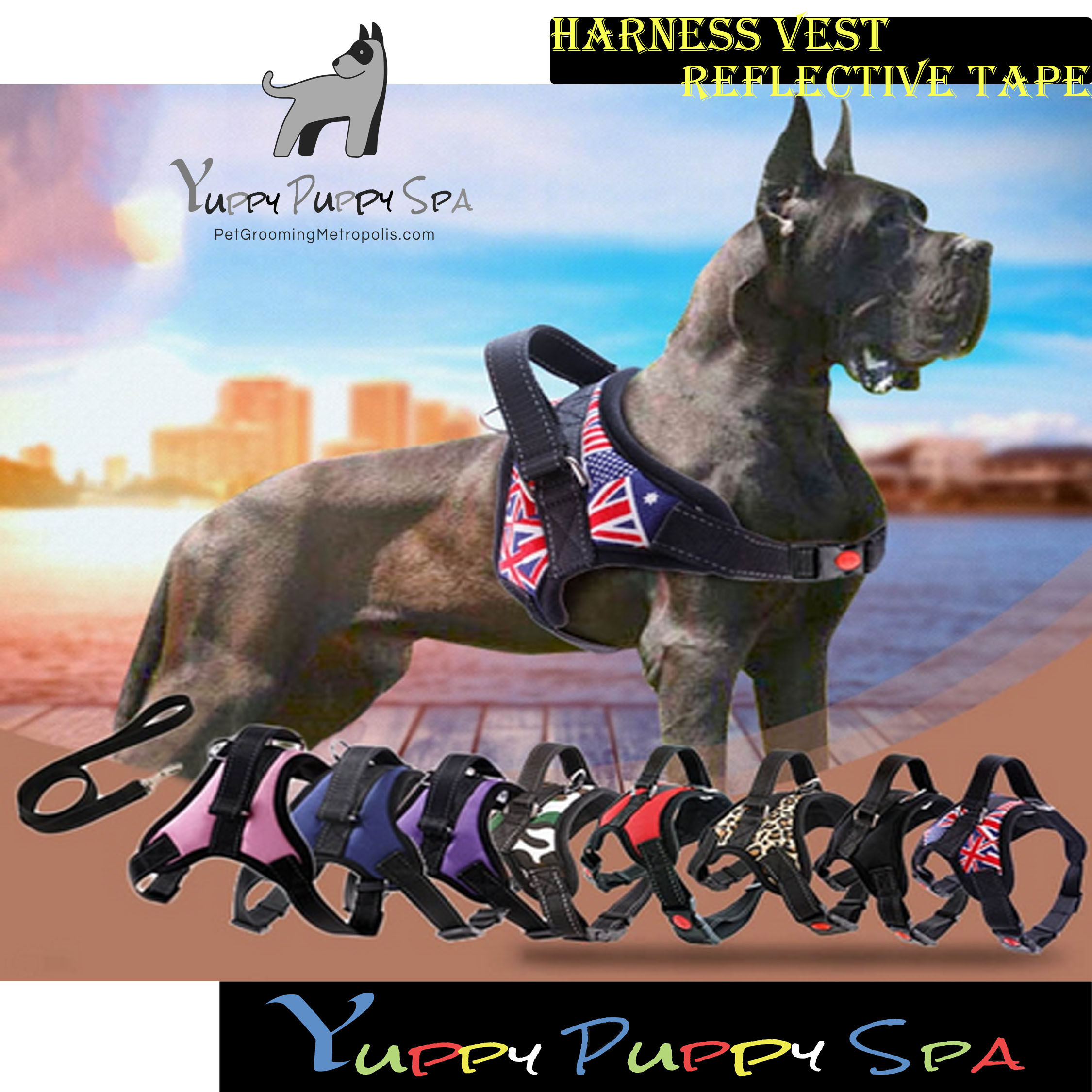 Dog Harness Vest Reflective Tape