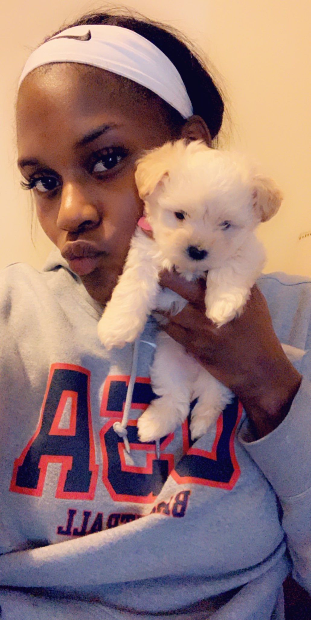 Kalani Brown and Anonymous Puppy