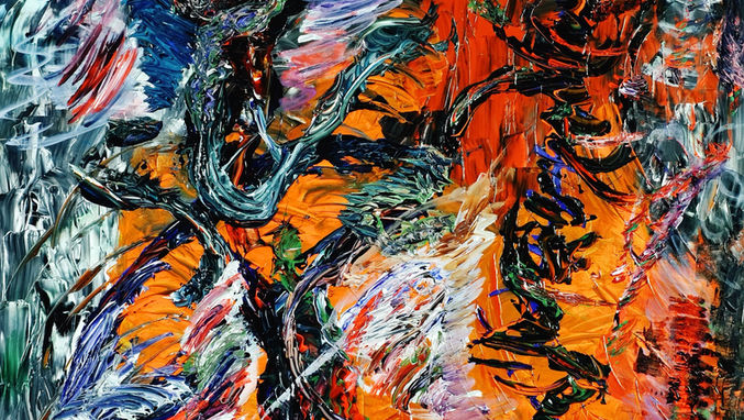 Tanz der Liebe, Kunstwerke Gemälde aus dem Atelier Dirk Wittmer Düsseldorf zum Thema Die Kunst des Bewusstseins