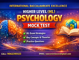Achieve top performance in International Baccalaureate Higher Level (HL) Psychology with our advanced mock test designed for serious learners. This carefully structured assessment mirrors real exam conditions, helping students refine analytical skills, reinforce key psychological concepts, and improve time management. Perfect for IB students seeking excellence, this mock test is your essential tool for confident and effective exam preparation.
