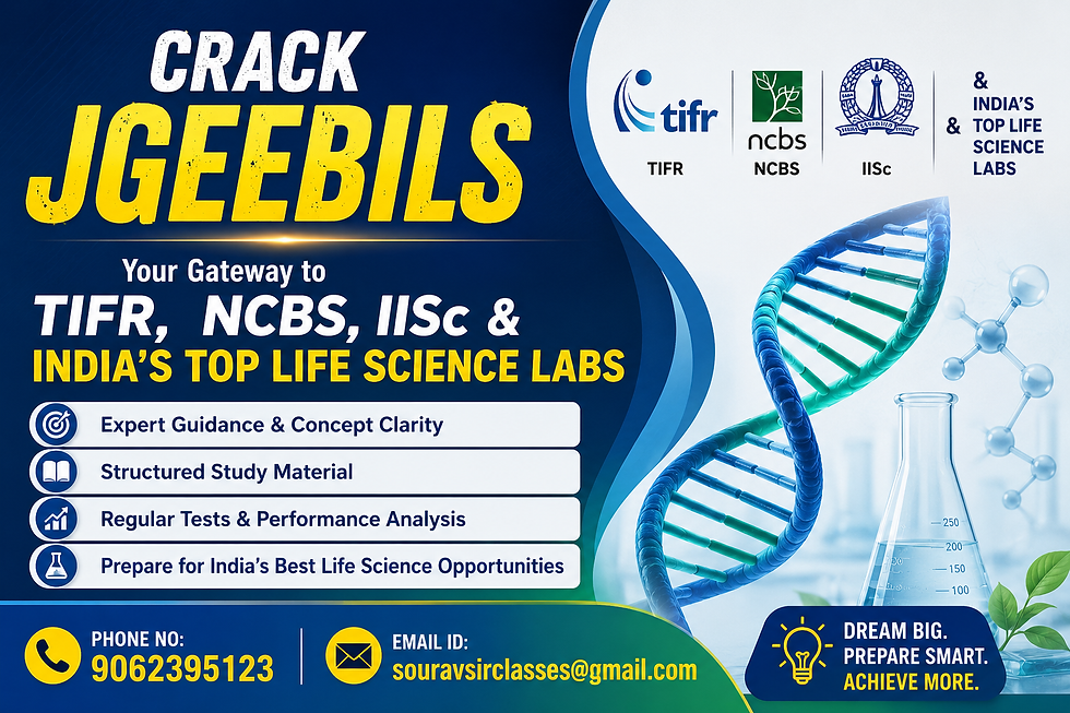 Professional educational banner representing JGEEBILS preparation for life science students featuring advanced biological concepts, molecular science visuals, laboratory research environment, academic books, scientific illustrations, modern educational graphics, study resources, analytical learning methods, biotechnology and interdisciplinary science themes, research career pathways, and a premium academic design focused on excellence and higher education preparation.