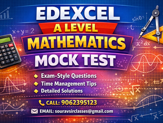 EDEXCEL A Level Mathematics mock test featuring advanced practice questions, detailed solutions, and exam-style problems designed to help students improve problem-solving skills, strengthen mathematical concepts, enhance accuracy, and achieve high scores in A Level Mathematics examinations.