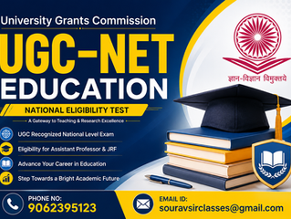 Professional educational website banner representing UGC–NET Education preparation with academic books, research documents, educational symbols, teaching and learning concepts, classroom methodology illustrations, curriculum planning elements, scholarly study materials, conceptual education graphics, examination preparation themes, academic growth visuals, institutional learning atmosphere, and modern professional design focused on excellence in Education subject preparation.