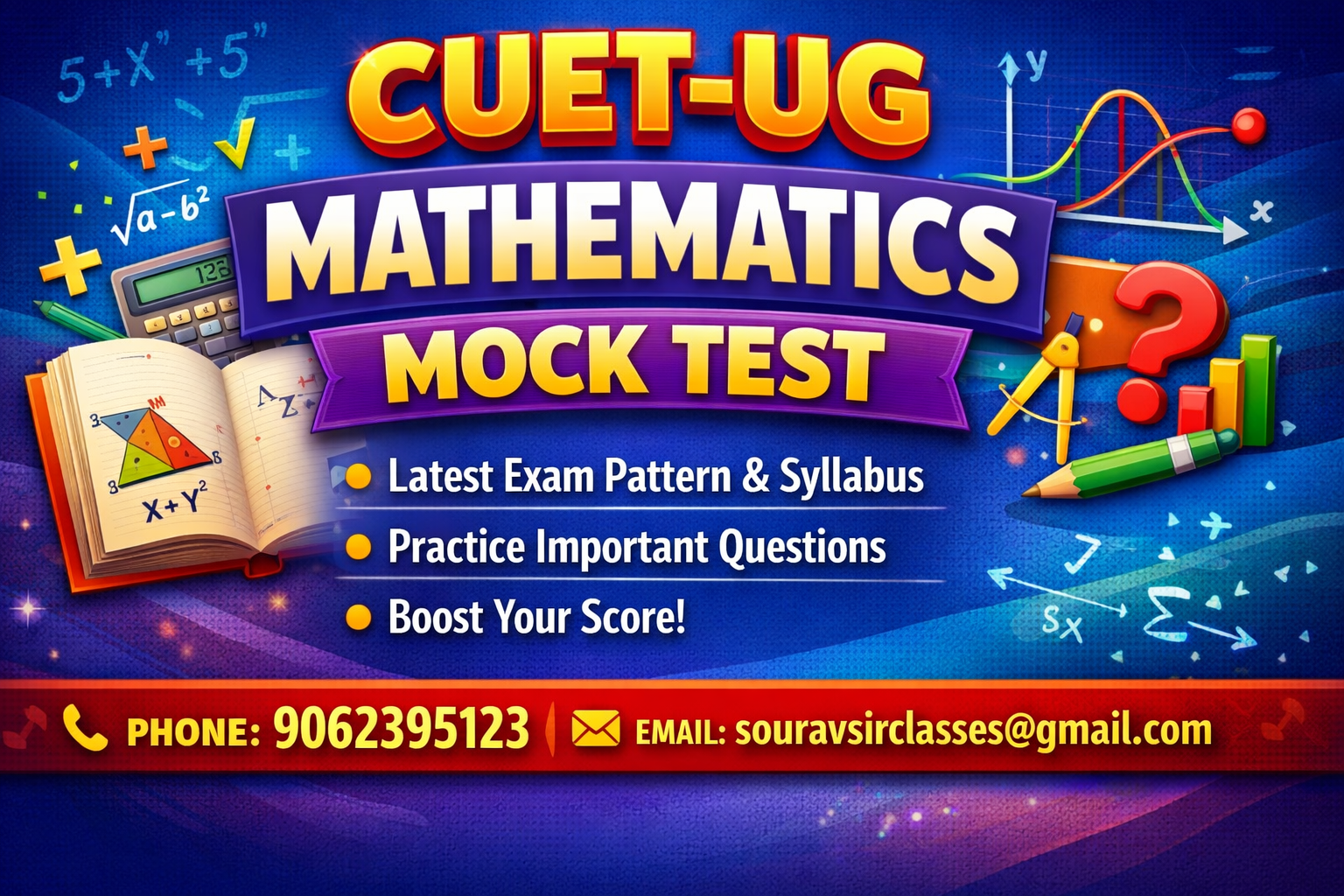Uter Math Test CUET UG Mathematics Mock Test – Chapter-wise Practice Questions ...