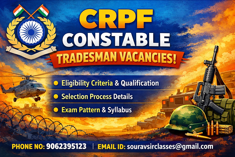 CRPF Constable Tradesman Recruitment 2026 vacancy details eligibility salary apply online guide banner image