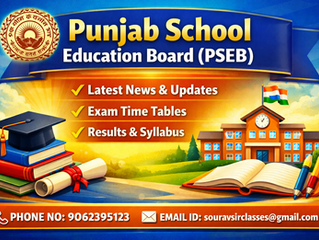 Punjab School Education Board PSEB exam preparation guide with syllabus details, exam pattern, admit card information, results updates and student resources illustration