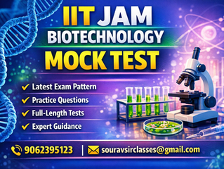 IIT JAM Biotechnology mock test interface displaying practice questions, multiple-choice answers, and detailed solutions designed for exam preparation. The image represents an online test platform helping students improve accuracy, time management, and conceptual clarity in biotechnology topics. Ideal for aspirants preparing for IIT JAM BT, showcasing structured practice, performance tracking, and exam-level question patterns for better results.