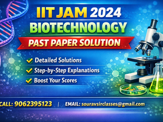 IIT JAM Biotechnology past paper solutions page displaying detailed solved questions, conceptual explanations, and topic-wise practice material for students preparing for the master’s level entrance examination. The content highlights important question patterns, problem-solving techniques, and strategies to enhance accuracy, speed, and confidence for achieving success in IIT JAM Biotechnology exam preparation.
