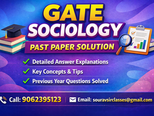 GATE Sociology past paper solutions with detailed explanations and answer key for exam preparation