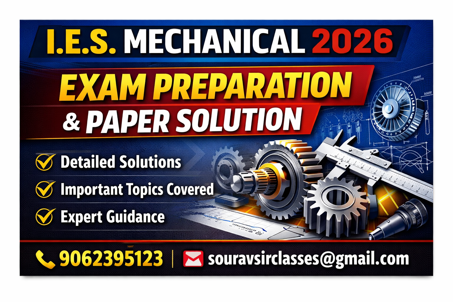 Indian Engineeering Service Indian Engineering Services (IES) 2026 Mechanical Exam Paper Solutions ...