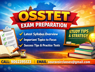 OSSTET 2026 exam preparation guide banner showing syllabus, eligibility criteria, exam pattern, study materials, previous year question papers, and strategy for Odisha Secondary School Teacher Eligibility Test aspirants