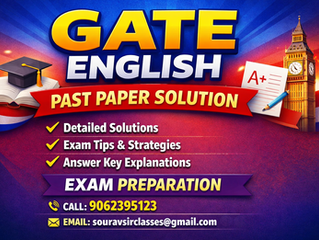 GATE English past paper solutions with detailed explanations and answer keys for exam preparation