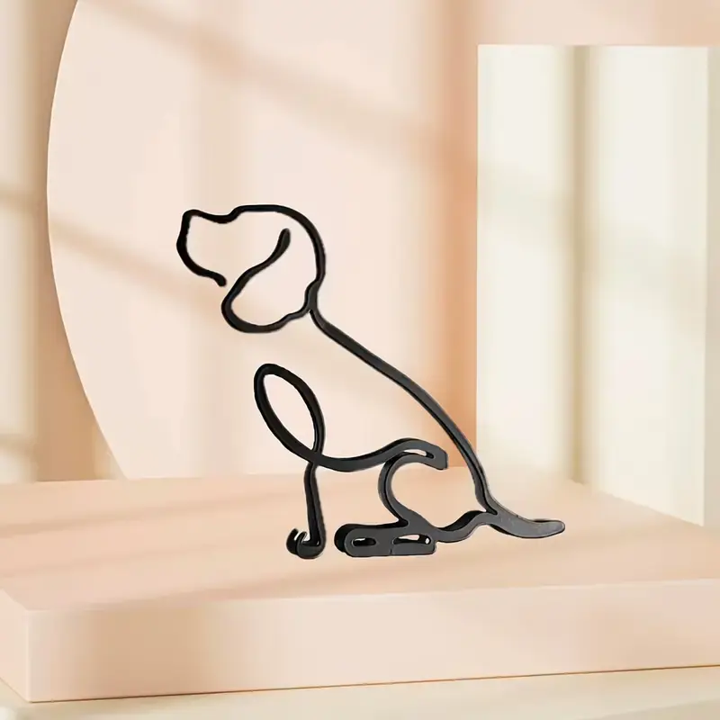 1pc, Dog Metal Art Sculpture