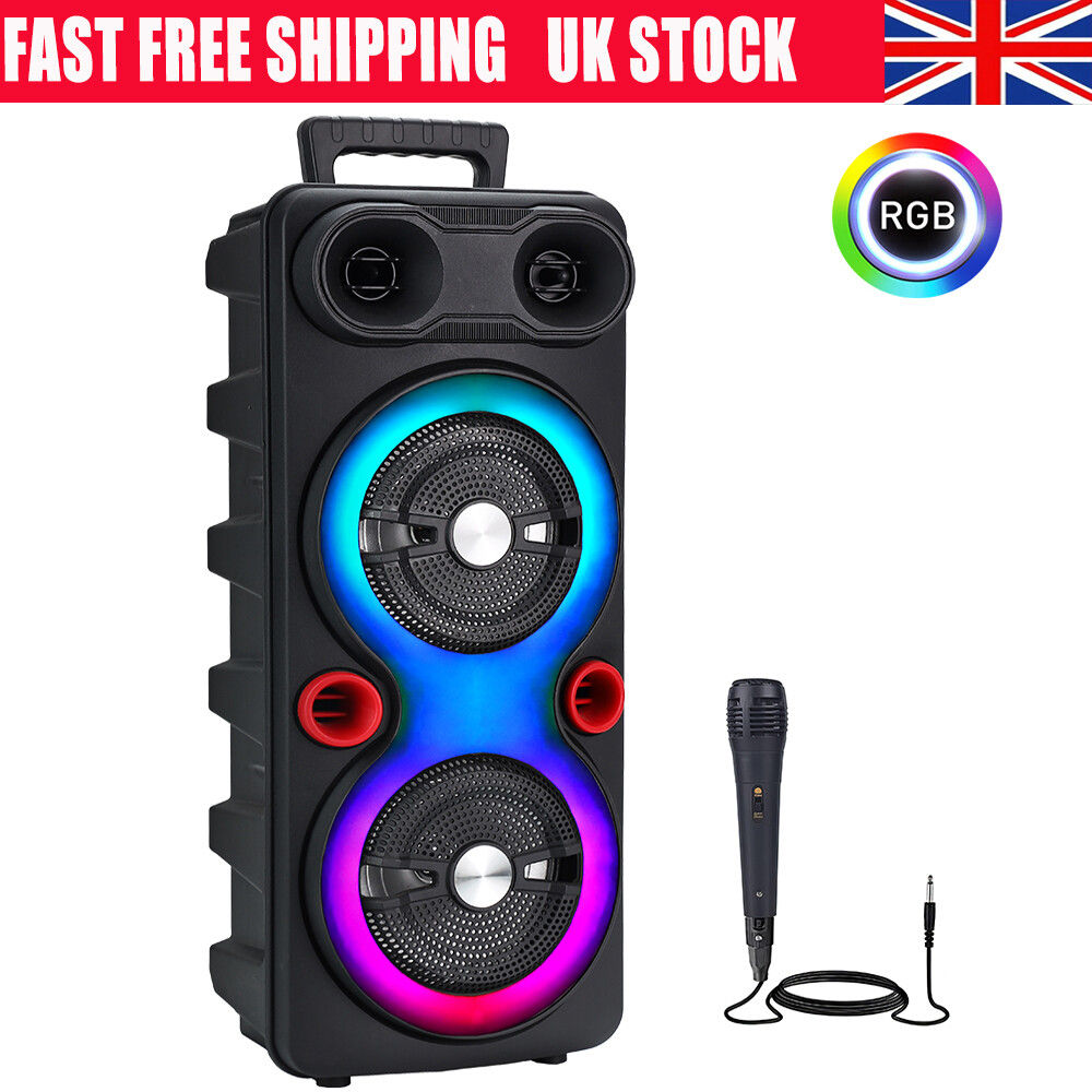 2000W Portable Loud Bluetooth Party Speaker with Microphone, Wireless Outdoor Su